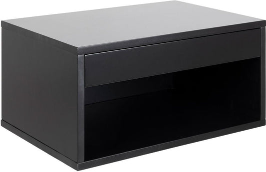 Nightstand Cholet | size: Width: 50cm, Height: 24.3cm, Depth: 35cm | color: Black | image: 1 | variant: 1002039