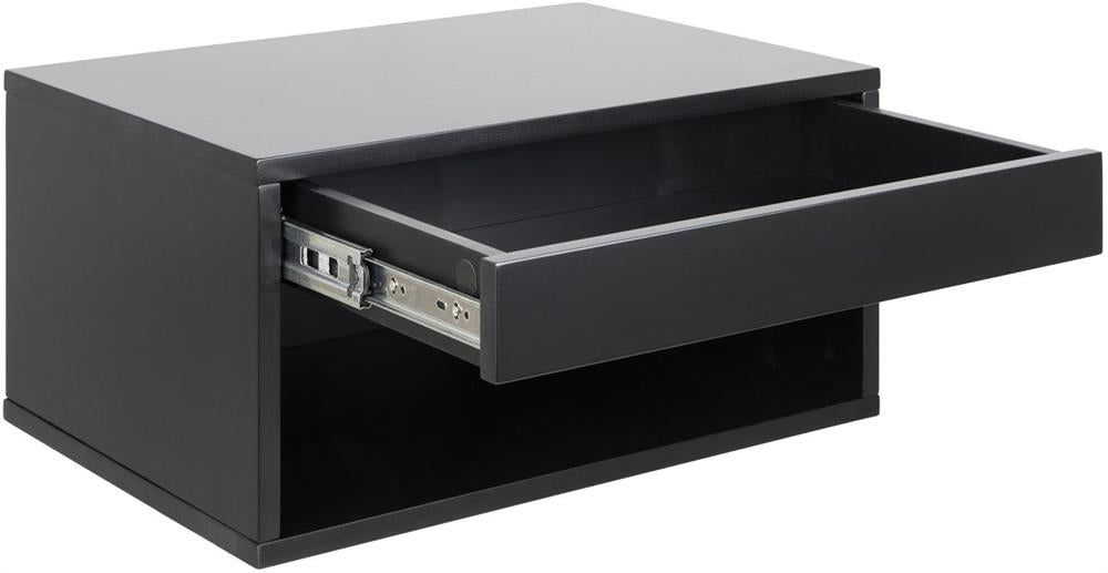Nightstand Cholet | size: Width: 50cm, Height: 24.3cm, Depth: 35cm | color: Black | image: 3 | variant: 1002039