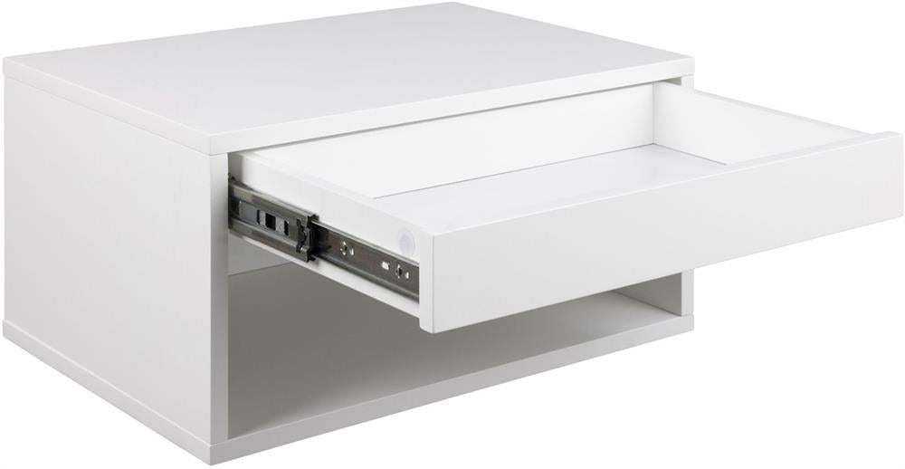 Nightstand Cholet | size: Width: 50cm, Height: 24.3cm, Depth: 35cm | color: White | image: 3 | variant: 1002040
