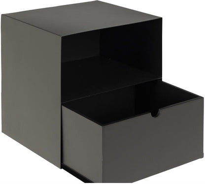 Nightstand East Monaco | size: Width: 30cm, Height: 30cm, Depth: 25cm | color: Black | image: 2 | variant: 1006079