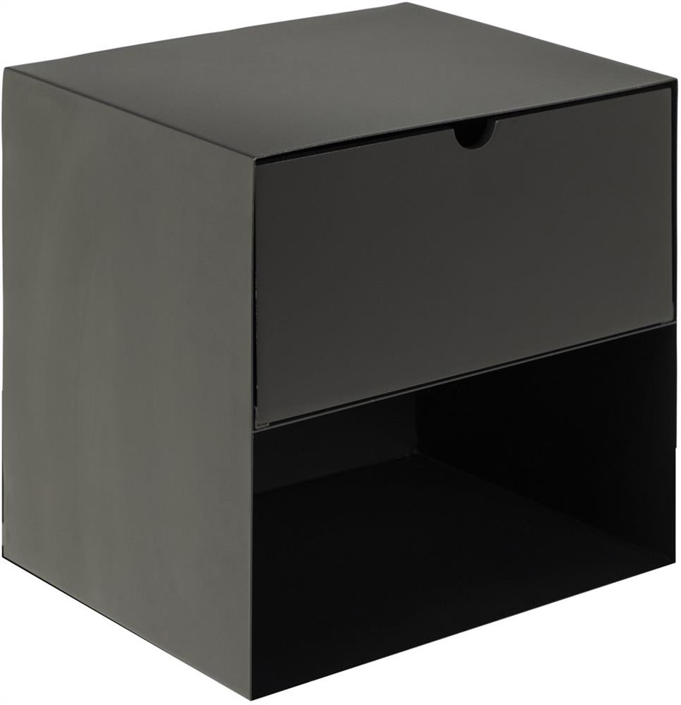 Nightstand East Monaco | size: Width: 30cm, Height: 30cm, Depth: 25cm | color: Black | image: 3 | variant: 1006079
