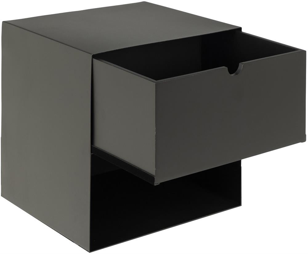 Nightstand East Monaco | size: Width: 30cm, Height: 30cm, Depth: 25cm | color: Black | image: 4 | variant: 1006079