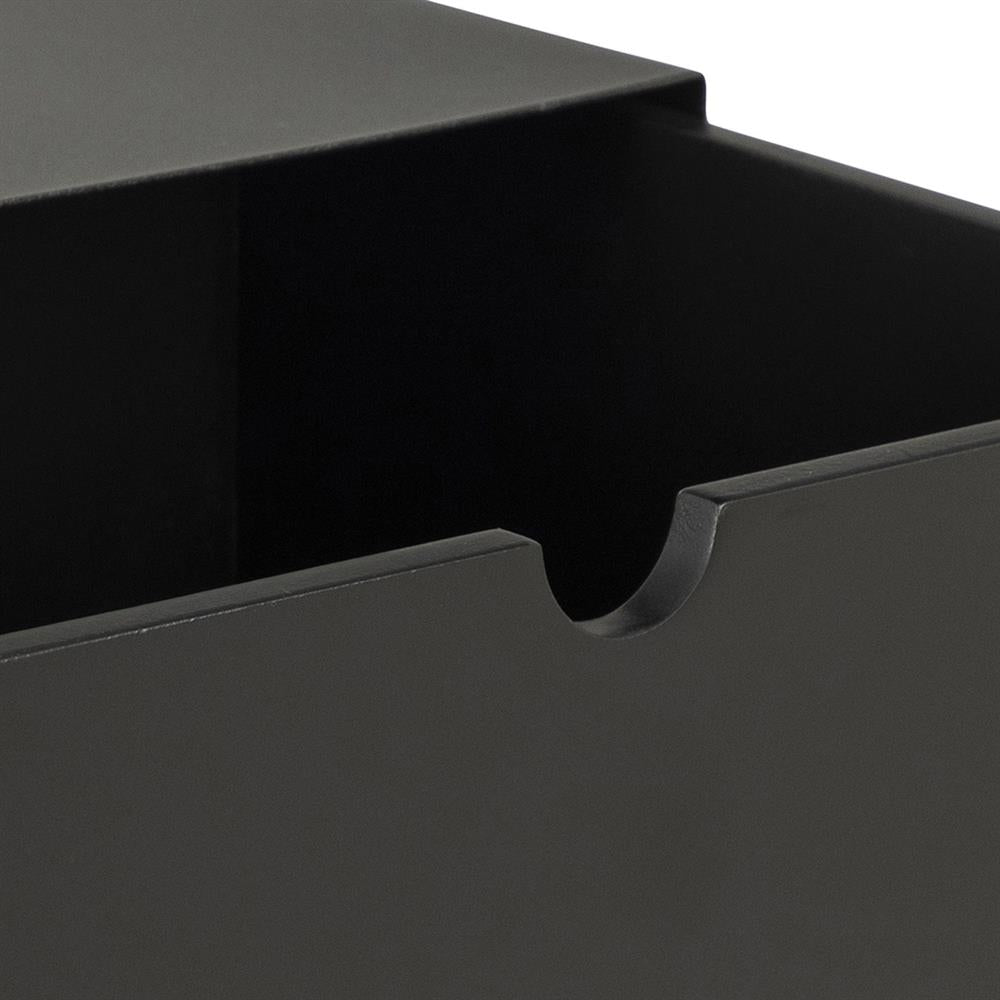 Nightstand East Monaco | size: Width: 30cm, Height: 30cm, Depth: 25cm | color: Black | image: 7 | variant: 1006079