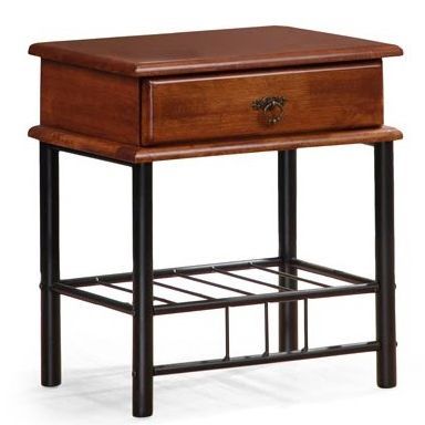 Nightstand Fiona | size: Width: 48cm, Height: 55cm, Depth: 37cm | color: Black | image: 1 | variant: 1010856