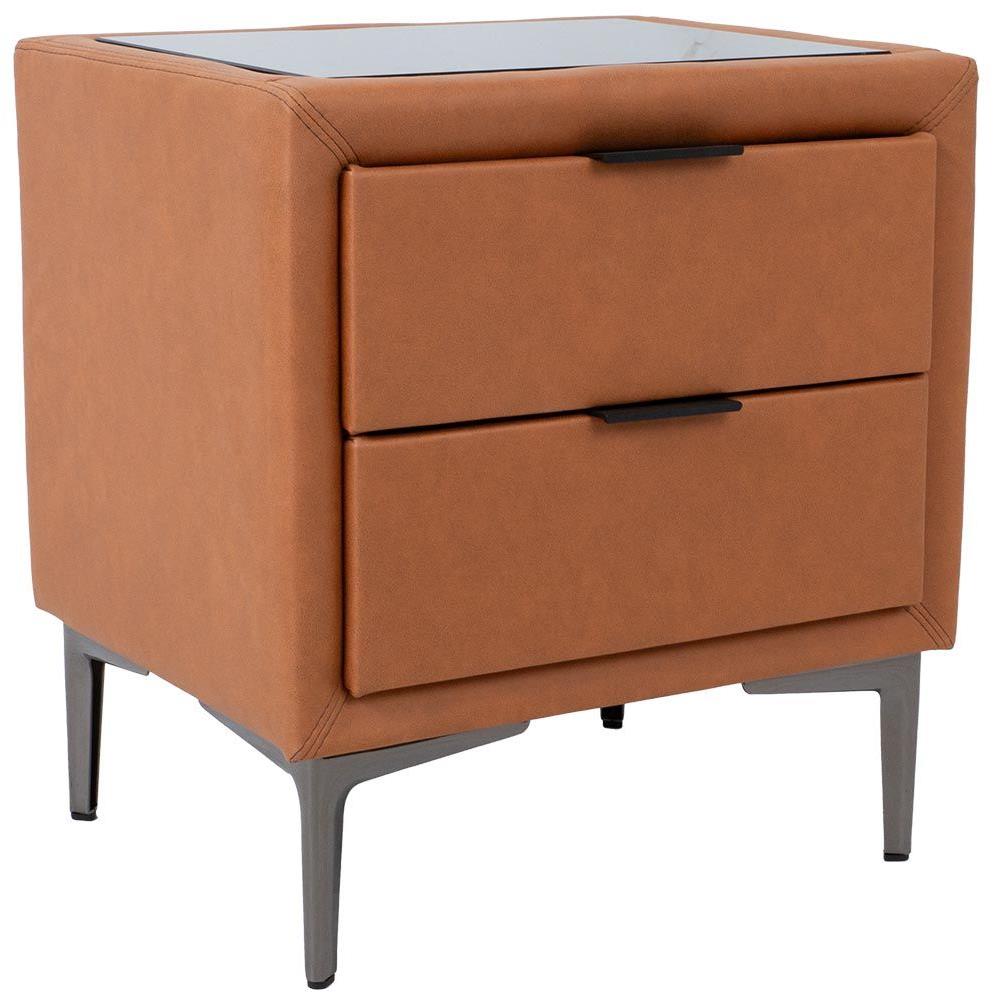 Nightstand Lena | size: Width: 50.5cm, Height: 54cm, Depth: 41cm | color: Brown | image: 1 | variant: 1002377