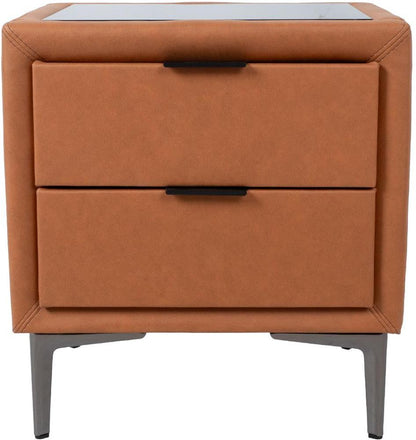 Nightstand Lena | size: Width: 50.5cm, Height: 54cm, Depth: 41cm | color: Brown | image: 3 | variant: 1002377