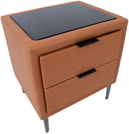 Nightstand Lena | size: Width: 50.5cm, Height: 54cm, Depth: 41cm | color: Brown | image: 4 | variant: 1002377