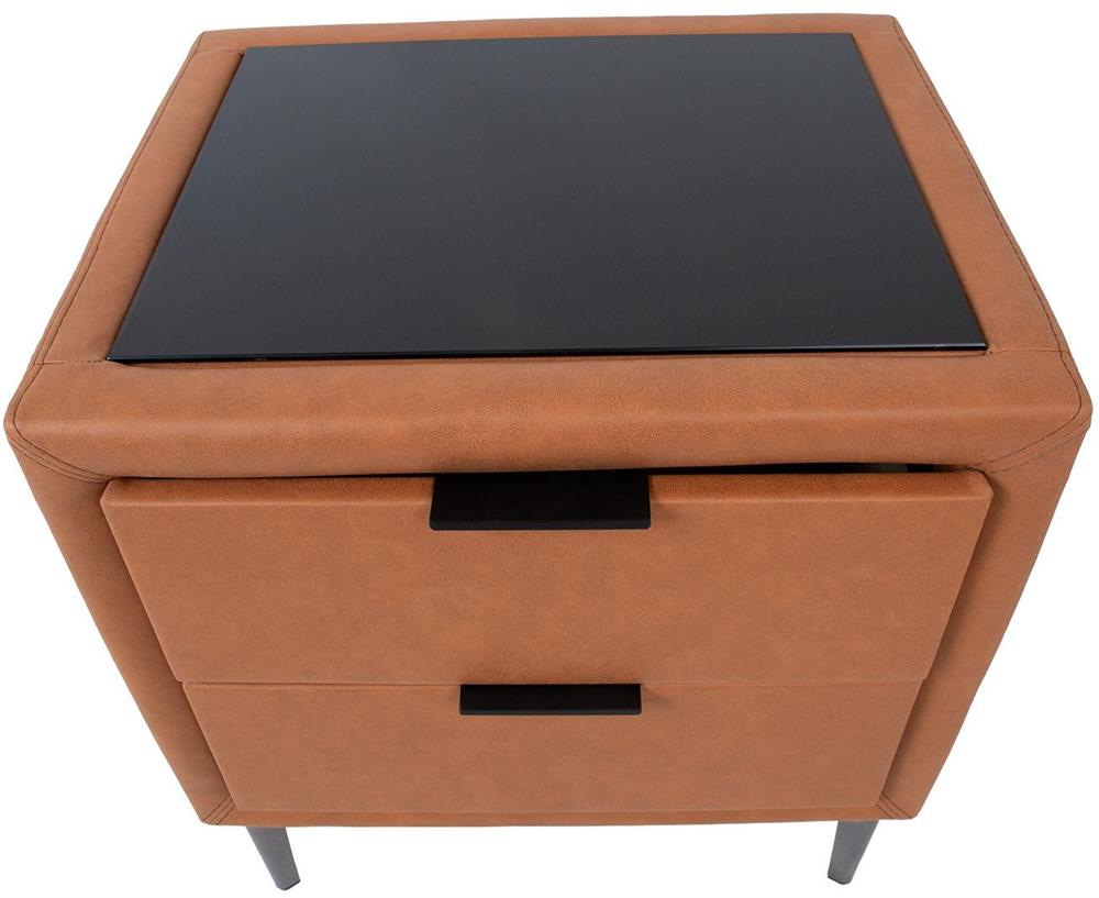 Nightstand Lena | size: Width: 50.5cm, Height: 54cm, Depth: 41cm | color: Brown | image: 5 | variant: 1002377