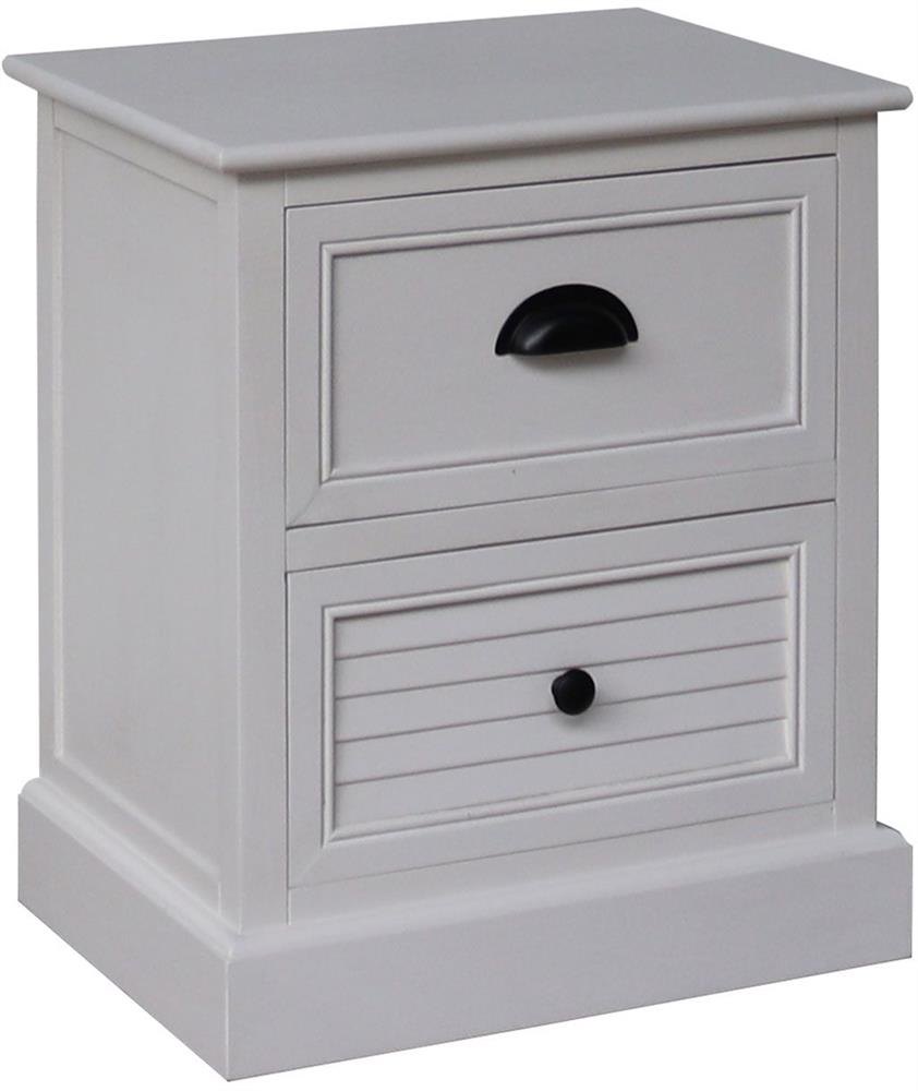 Nightstand Meldon | size: Width: 45cm, Height: 55cm, Depth: 35cm | color: White | image: 1 | variant: 1016945