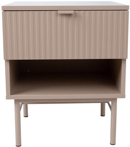 Nightstand Milton | size: Width: 45cm, Height: 55cm, Depth: 40cm | color: Beige | image: 3 | variant: 1000474