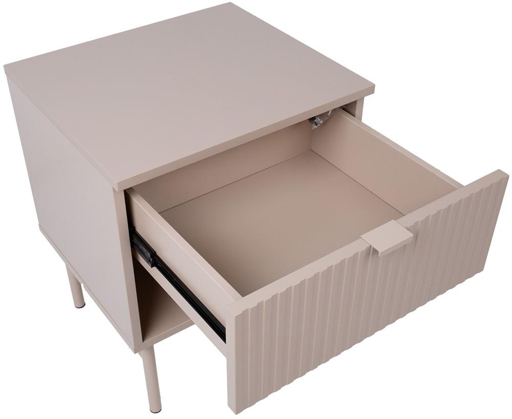 Nightstand Milton | size: Width: 45cm, Height: 55cm, Depth: 40cm | color: Beige | image: 6 | variant: 1000474