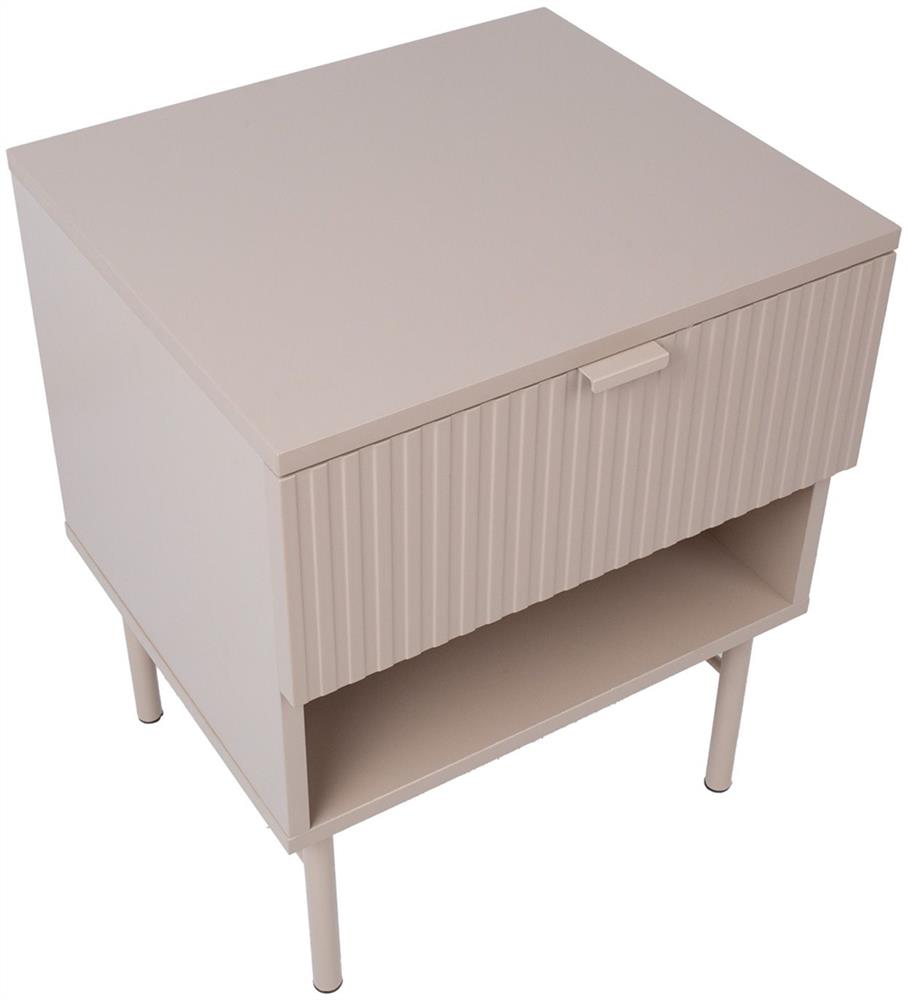 Nightstand Milton | size: Width: 45cm, Height: 55cm, Depth: 40cm | color: Beige | image: 7 | variant: 1000474