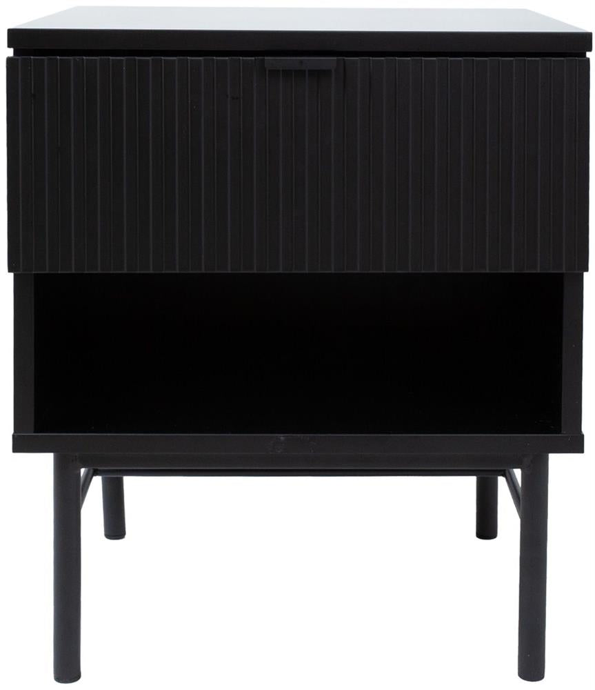 Nightstand Milton | size: Width: 45cm, Height: 55cm, Depth: 40cm | color: Black | image: 3 | variant: 1000475