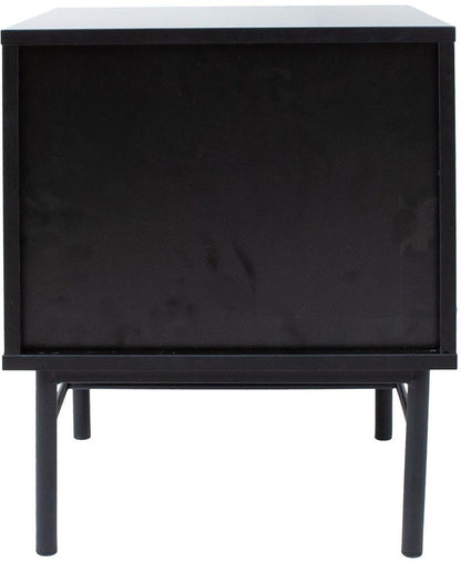 Nightstand Milton | size: Width: 45cm, Height: 55cm, Depth: 40cm | color: Black | image: 5 | variant: 1000475