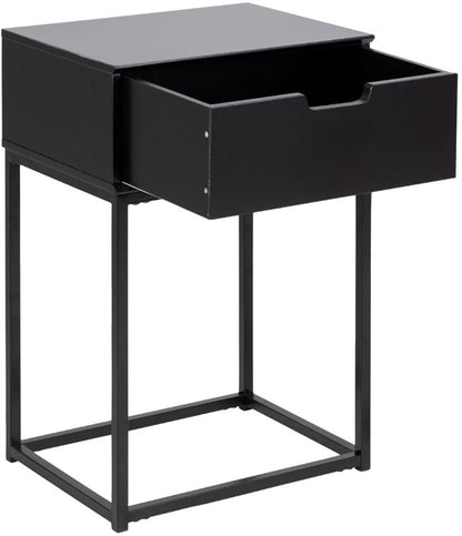 Nightstand Mitra 2 | size: Width: 40cm, Height: 61.5cm, Depth: 30cm | color: Black | image: 2 | variant: 1017689