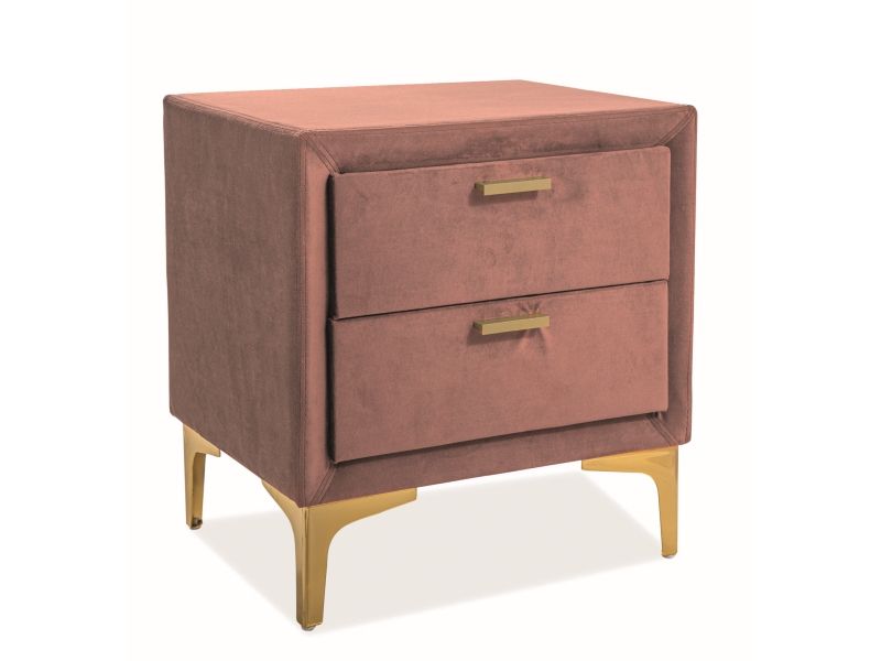 Nightstand Monako | size: Width: 53cm, Height: 56cm, Depth: 36cm | color: Pink | image: 1 | variant: 1000388