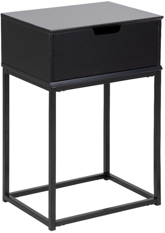 Nightstand Oakham | size: Width: 40cm, Height: 61.5cm, Depth: 30cm | color: Black | image: 1 | variant: 1006367