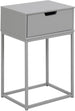 Nightstand Oakham | size: Width: 40cm, Height: 61.5cm, Depth: 30cm | color: Gray | image: 1 | variant: 1000304