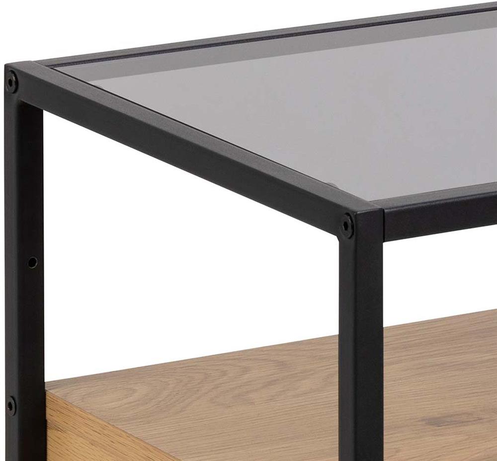 Nightstand Randolf | size: Width: 40cm, Height: 60cm, Depth: 35cm | color: Black/Oak | image: 3 | variant: 1016949