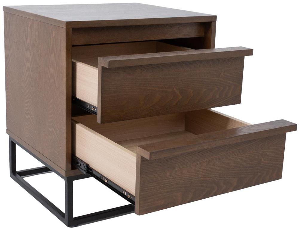 Nightstand Voksi | size: Width: 45cm, Height: 52cm, Depth: 40cm | color: Brown | image: 2 | variant: 1017685