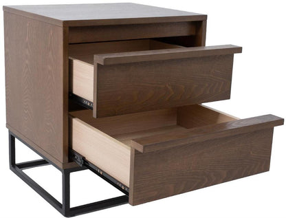 Nightstand Voksi | size: Width: 45cm, Height: 52cm, Depth: 40cm | color: Brown | image: 2 | variant: 1017685