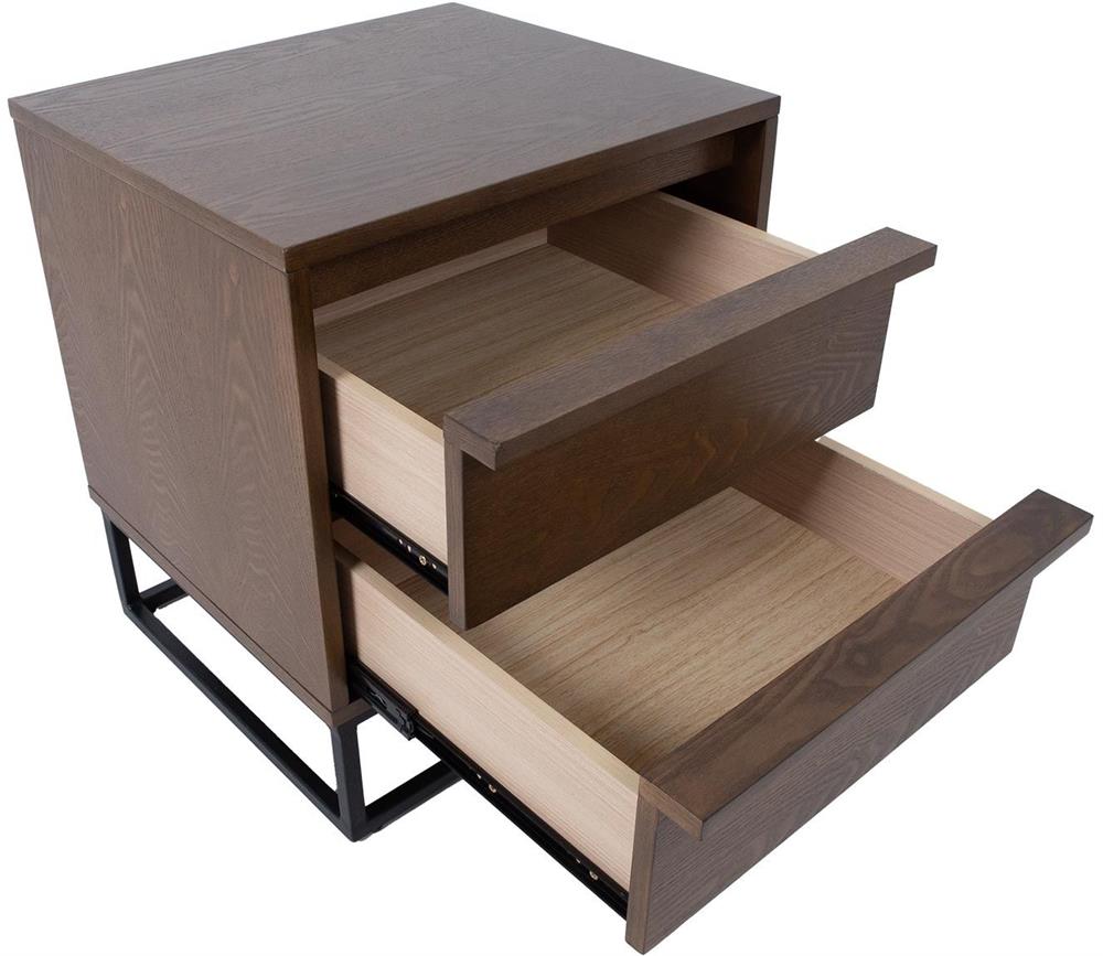 Nightstand Voksi | size: Width: 45cm, Height: 52cm, Depth: 40cm | color: Brown | image: 3 | variant: 1017685
