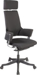 Office Chair Aberdyfi | size: Width: 60cm, Height: 116-128.5cm, Depth: 47cm | color: Black | image: 1 | variant: 1001156