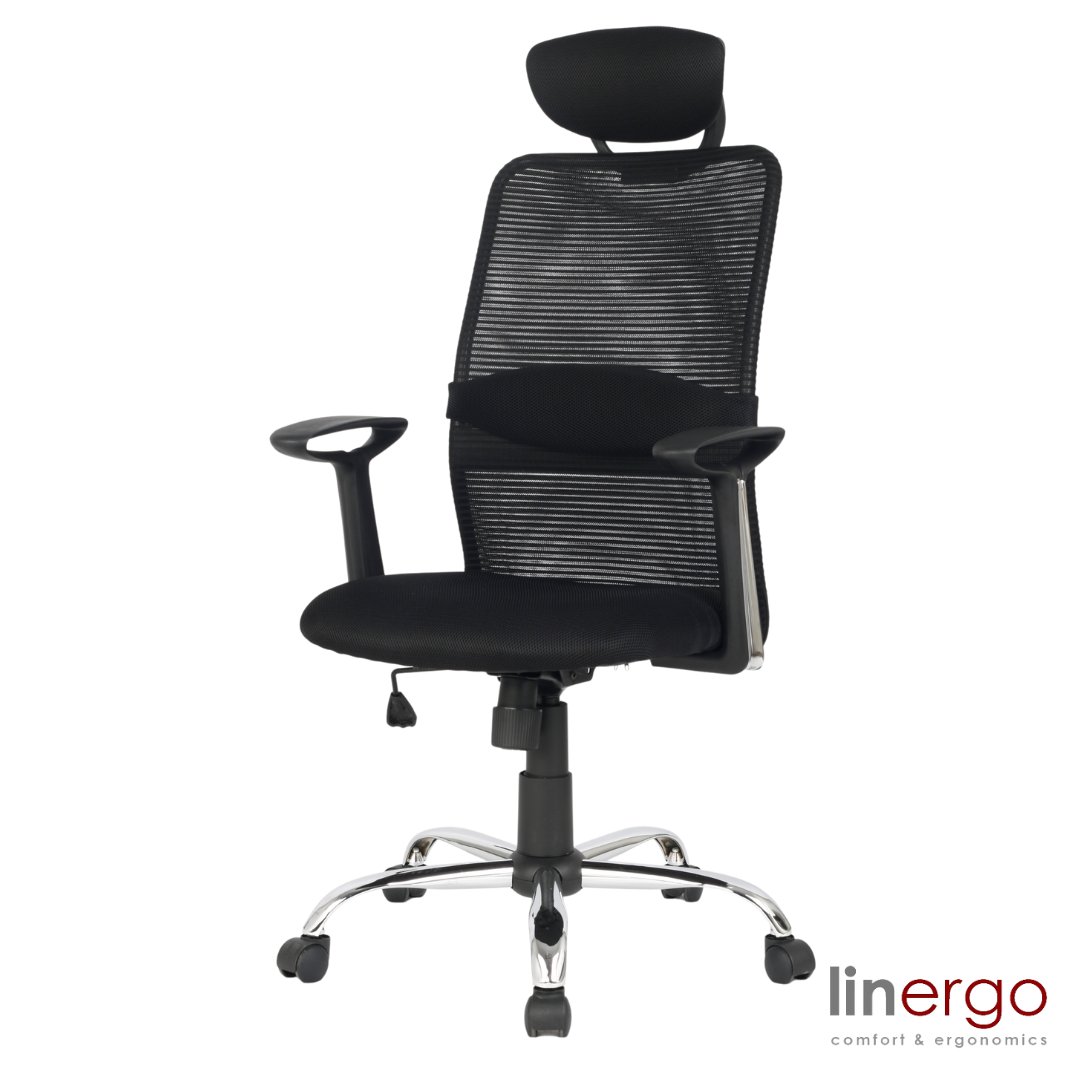 Office Chair Apollo Top Ergo | size: Width: 64cm, Height: 124cm, Depth: 54cm | color: Black | image: 0 | variant: 1014103