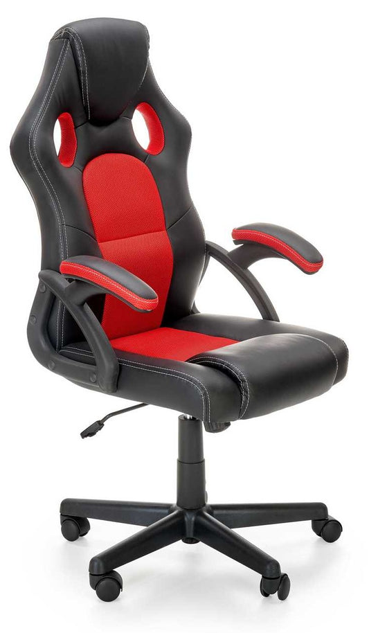 Office Chair Berkel | size: Width: 62cm, Height: 117cm, Depth: 63cm | color: Black/Red | image: 0 | variant: 1005073