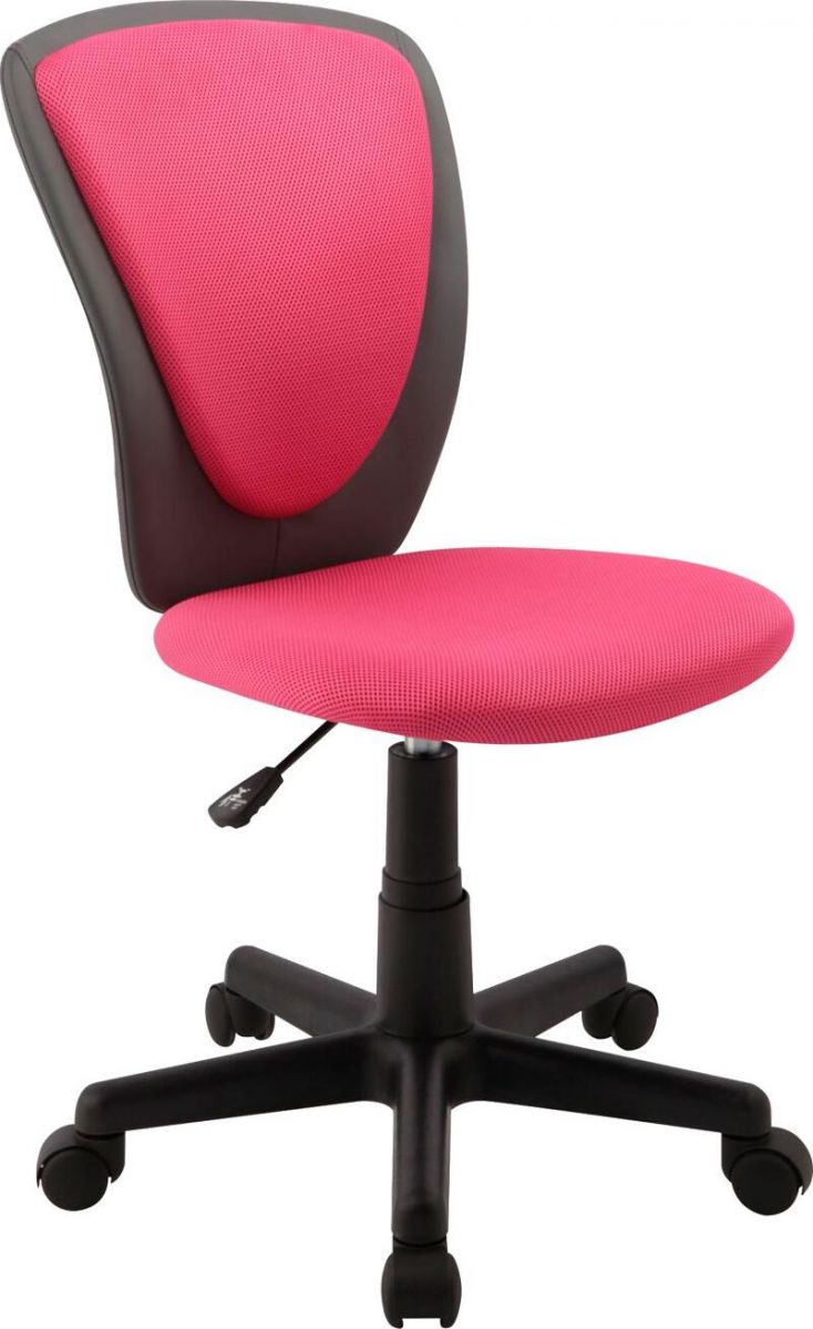 Office Chair Bianca | size: Width: 42cm, Height: 82-94cm, Depth: 51cm | color: Pink | image: 1 | variant: 1005214