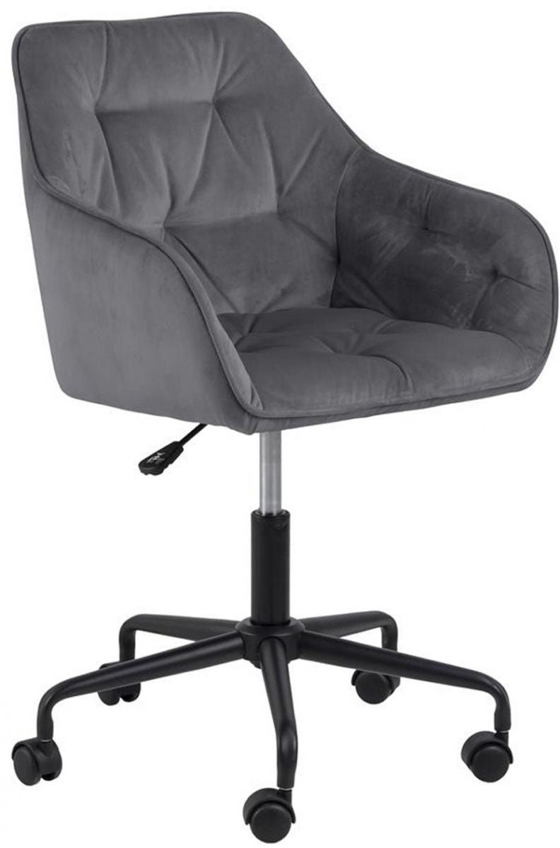 Office Chair Brooke | size: Width: 59cm, Height: 89cm, Depth: 58.5cm | color: Gray | image: 1 | variant: 1005219
