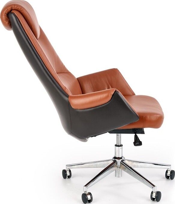 Office Chair Calvano | size: Width: 73cm, Height: 130cm, Depth: 73cm | color: Brown | image: 3 | variant: 1011586