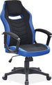 Office Chair Camaro | size: Width: 59cm, Height: 106-116cm, Depth: 49cm | color: Black/Blue | image: 1 | variant: 1005469
