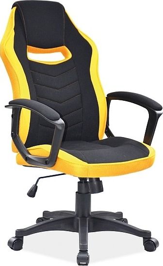 Office Chair Camaro | size: Width: 59cm, Height: 106-116cm, Depth: 49cm | color: Yellow/Black | image: 1 | variant: 1005467
