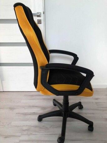 Office Chair Camaro | size: Width: 59cm, Height: 106-116cm, Depth: 49cm | color: Yellow/Black | image: 2 | variant: 1005467