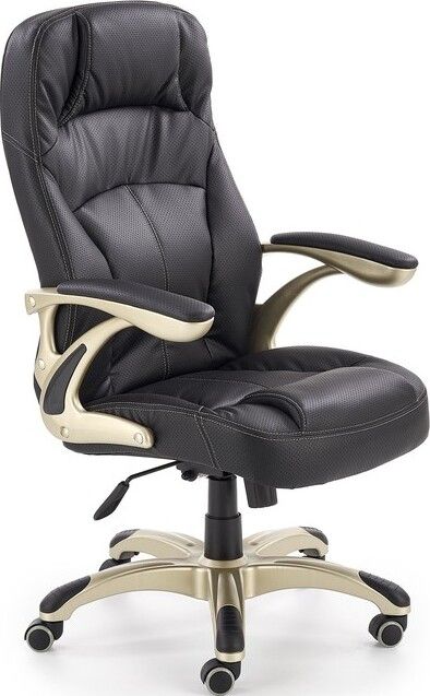 Office Chair Carlos | size: Width: 66cm, Height: 114cm, Depth: 70cm | color: Black | image: 1 | variant: 1005080