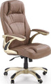 Office Chair Carlos | size: Width: 66cm, Height: 114cm, Depth: 70cm | color: Brown | image: 1 | variant: 1005079