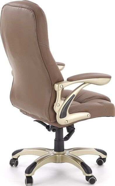 Office Chair Carlos | size: Width: 66cm, Height: 114cm, Depth: 70cm | color: Brown | image: 3 | variant: 1005079