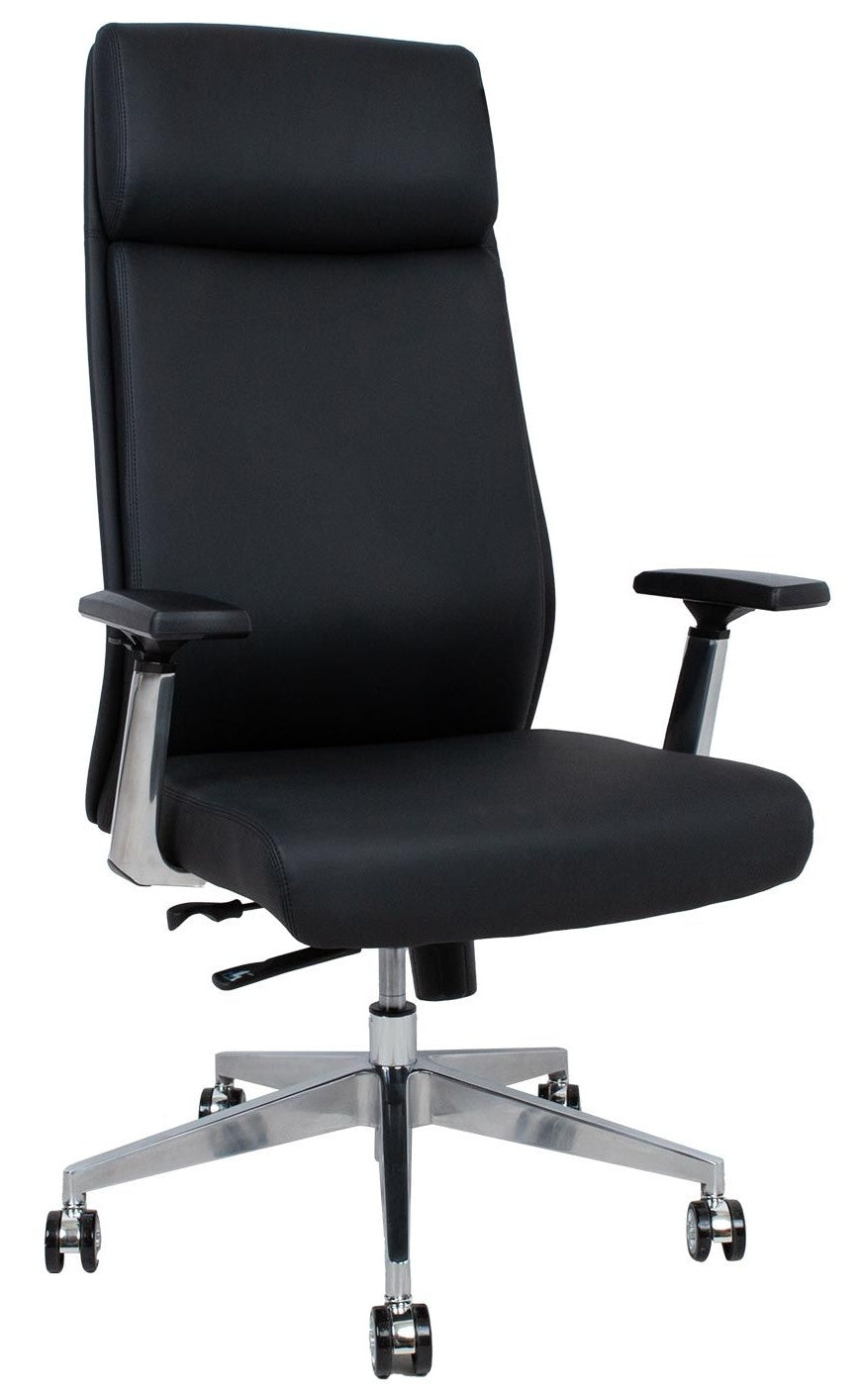 Office Chair Carney | size: Width: 69cm, Height: 126cm, Depth: 67cm | color: Black | image: 0 | variant: 1017843