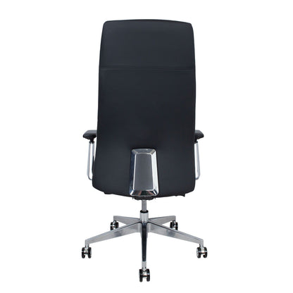 Office Chair Carney | size: Width: 69cm, Height: 126cm, Depth: 67cm | color: Black | image: 3 | variant: 1017843