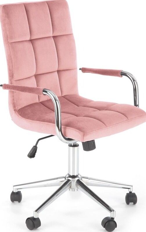 Office Chair Como | size: Width: 53cm, Height: 105cm, Depth: 60cm | color: Pink | image: 1 | variant: 1002909