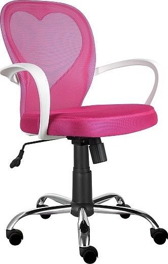 Office Chair Daisy | size: Width: 60cm, Height: 88-98cm, Depth: 47cm | color: Pink | image: 1 | variant: 1005381