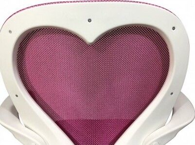 Office Chair Daisy | size: Width: 60cm, Height: 88-98cm, Depth: 47cm | color: Pink | image: 2 | variant: 1005381