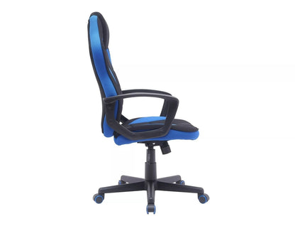 Office Chair Dakar | size: Width: 63cm, Height: 114cm, Depth: 48cm | color: Black/Blue | image: 1 | variant: 1005384