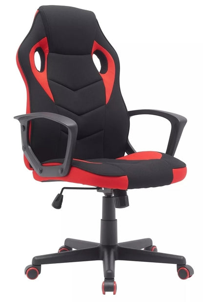 Office Chair Dakar | size: Width: 63cm, Height: 114cm, Depth: 48cm | color: Black/Red | image: 0 | variant: 1005383
