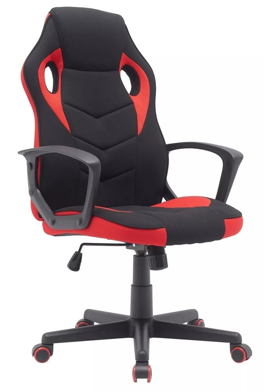 Office Chair Dakar | size: Width: 63cm, Height: 114cm, Depth: 48cm | color: Black/Red | image: 0 | variant: 1005383