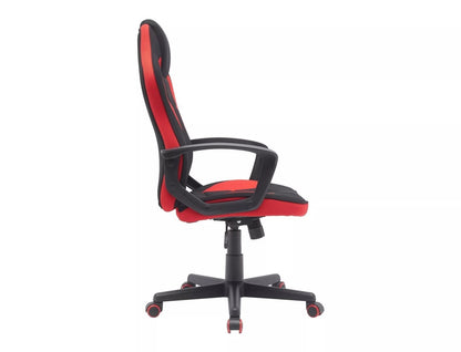 Office Chair Dakar | size: Width: 63cm, Height: 114cm, Depth: 48cm | color: Black/Red | image: 2 | variant: 1005383