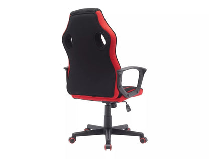 Office Chair Dakar | size: Width: 63cm, Height: 114cm, Depth: 48cm | color: Black/Red | image: 3 | variant: 1005383