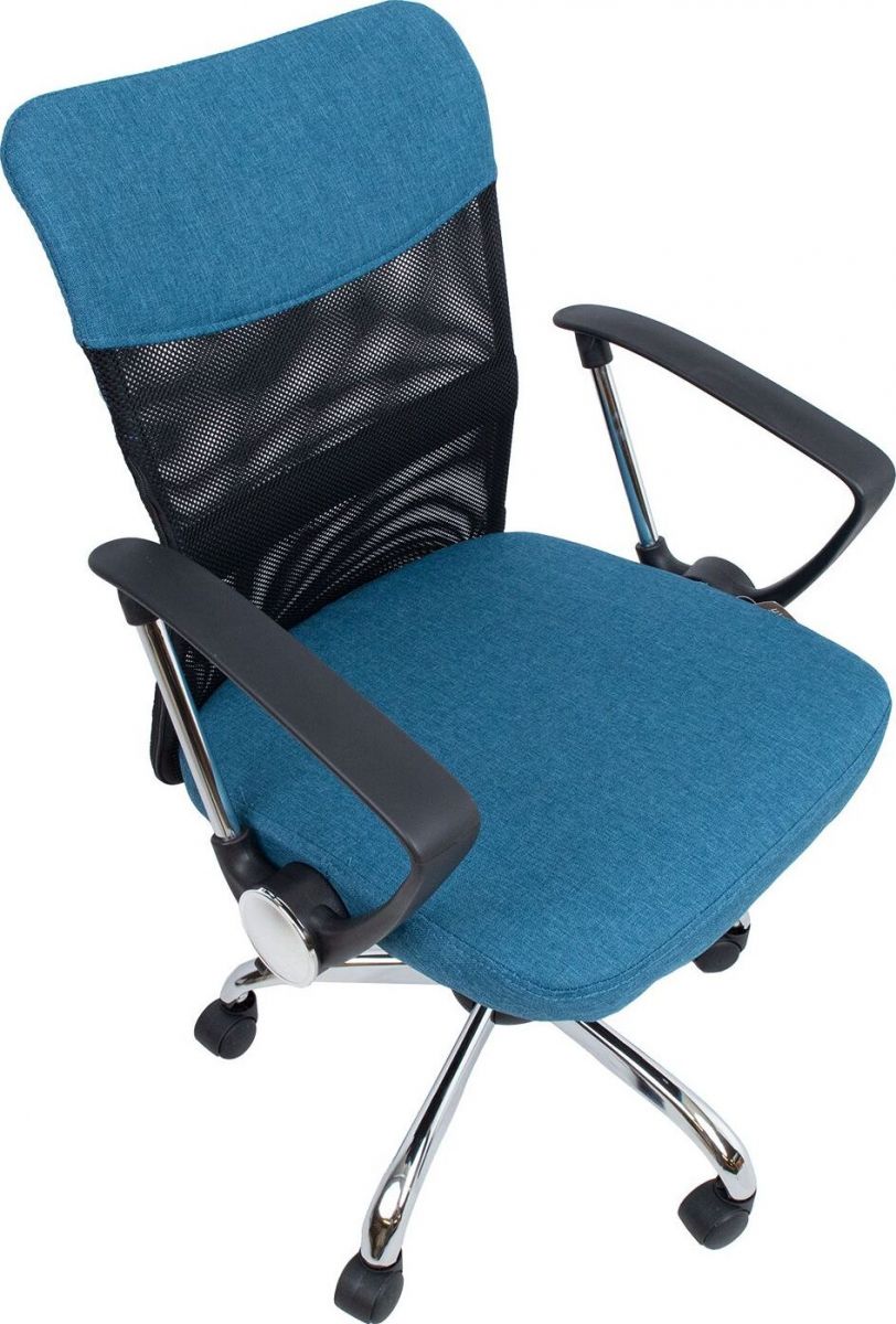 Office Chair Darius | size: Width: 57cm, Height: 103cm, Depth: 57cm | color: Blue | image: 5 | variant: 1005233