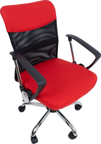 Office Chair Darius | size: Width: 57cm, Height: 103cm, Depth: 57cm | color: Red | image: 5 | variant: 1005232